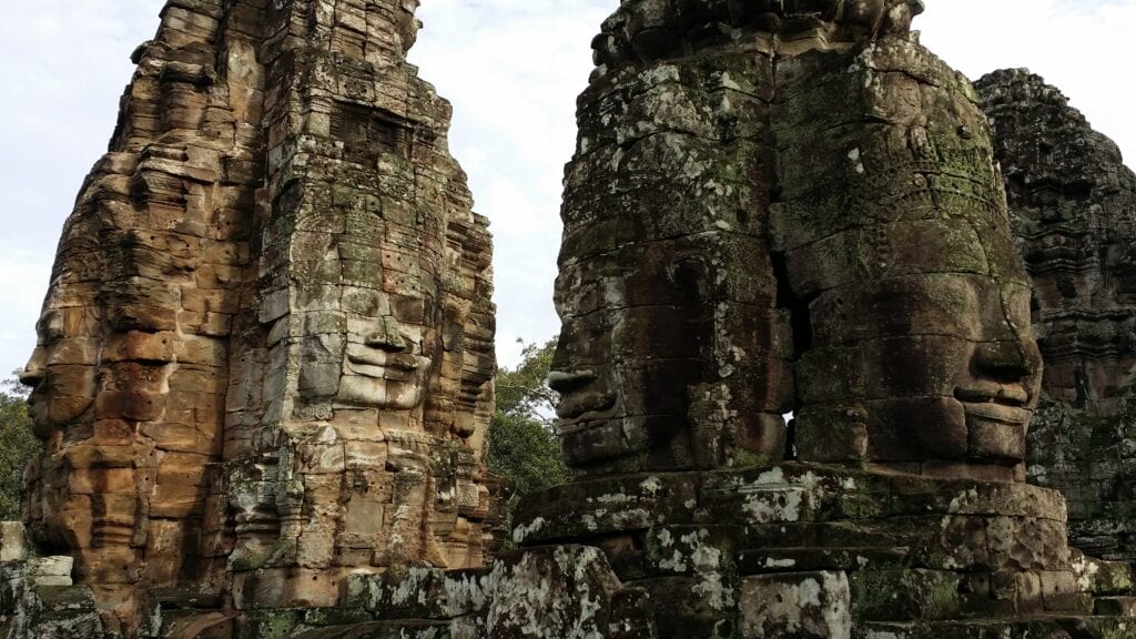 Four faces of Buddha at Bayonne in Cambodia