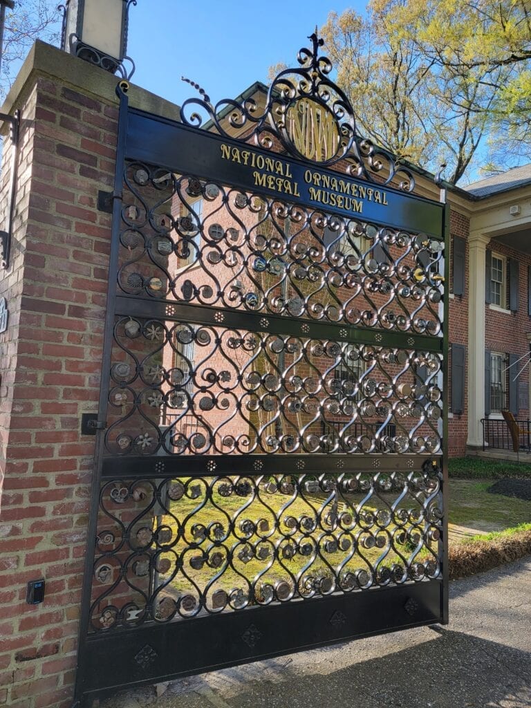 Decorative gate for the National Ornamental Metal Museum