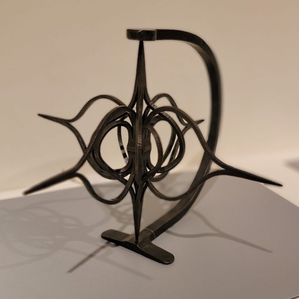 Creation on exhibit at the National Ornamental Metal Museum