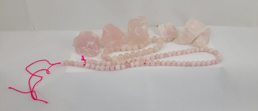 Natural Rose quartz and beads