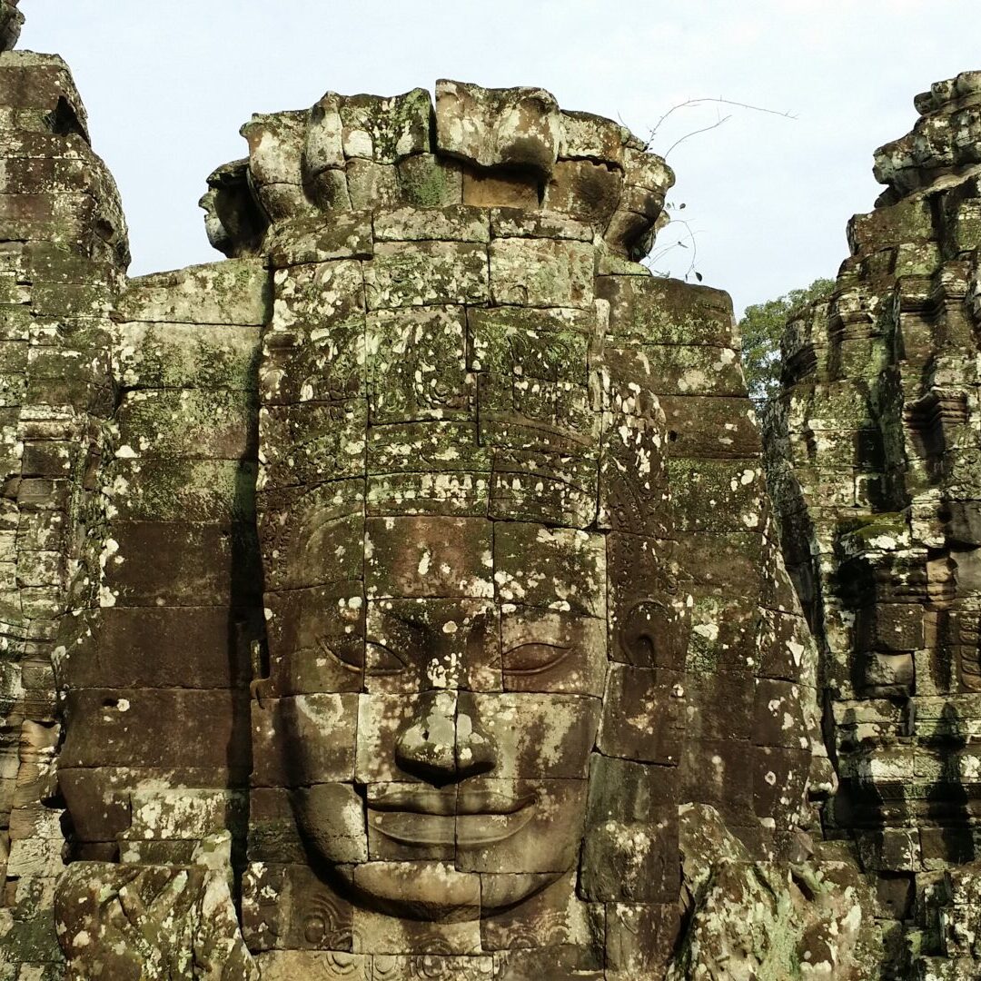 Four faces of Buddha at Bayon Temple